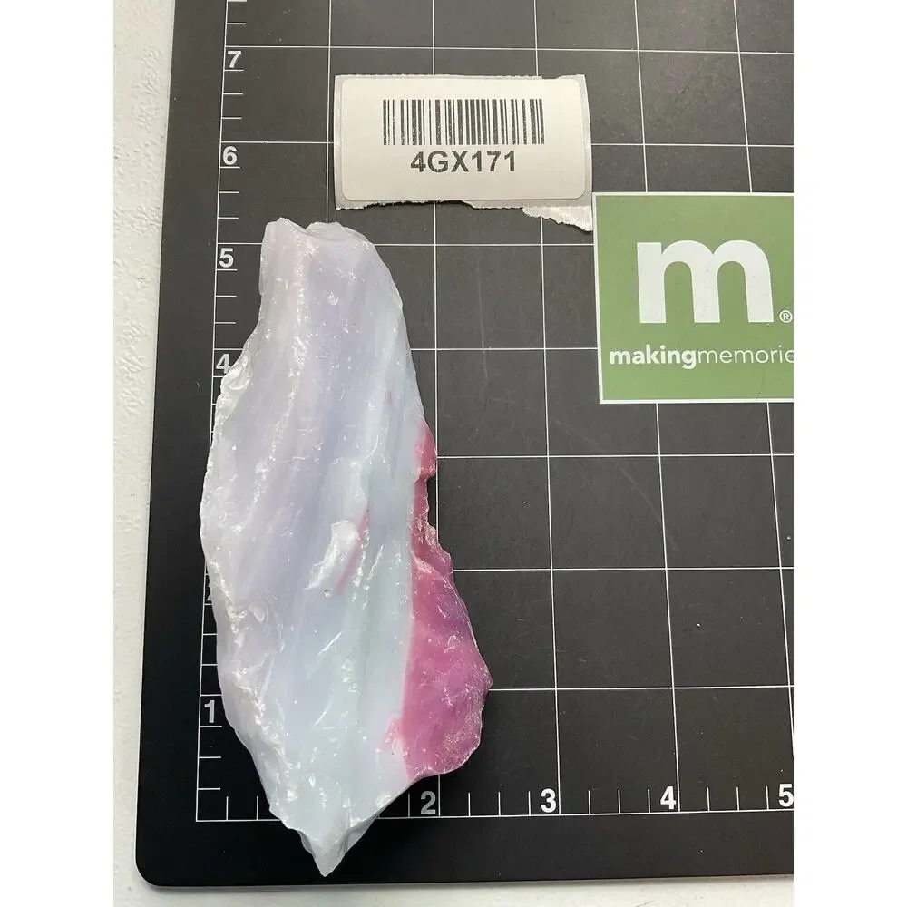 Lavender Pink Art Glass Cullet Layered Glowing Manganese‎ Slag Glass #4GX171
